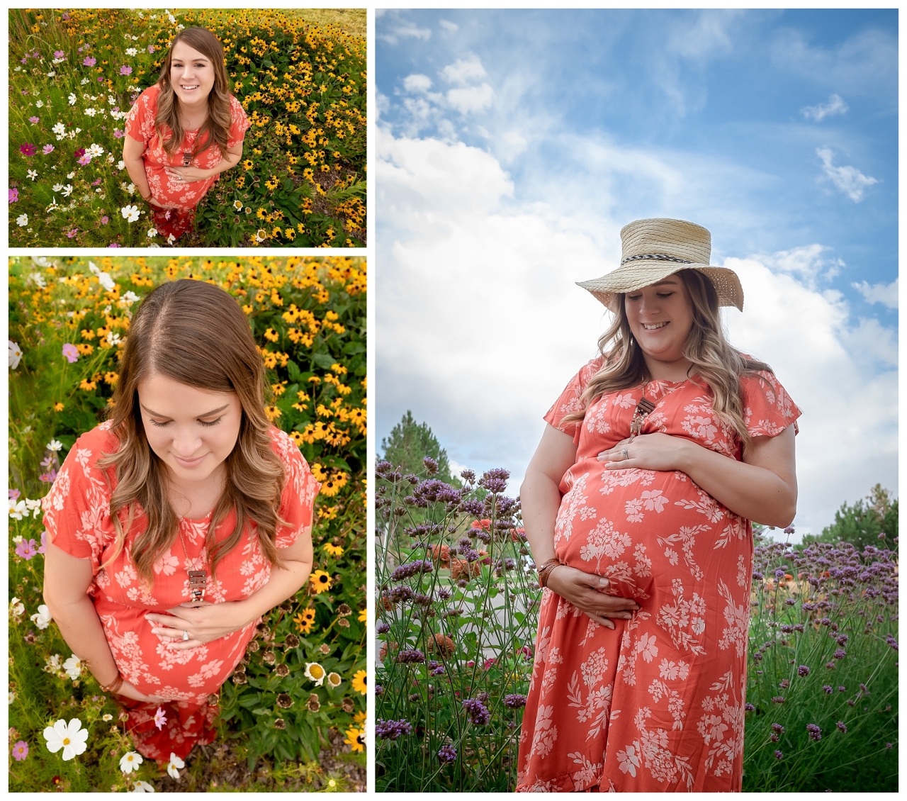 Family portrait photographer in aurora colorado Maternity photos taken at Hudson Gardens - Maternity photos with daughter and grandmother