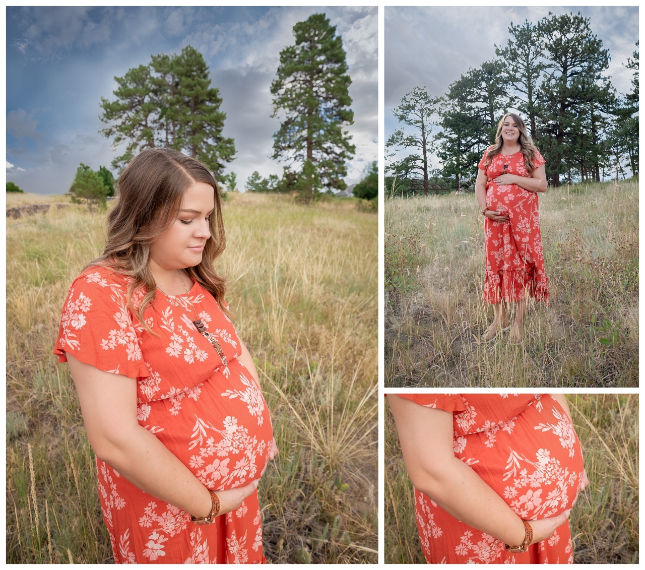 Family portrait photographer in aurora colorado Maternity photos taken at Hudson Gardens - Maternity photos with daughter and grandmother