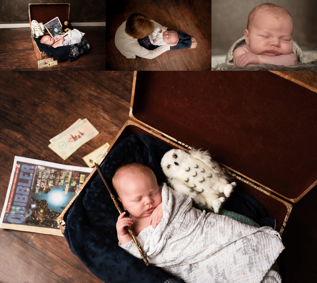 3 week old boy studio newborn session