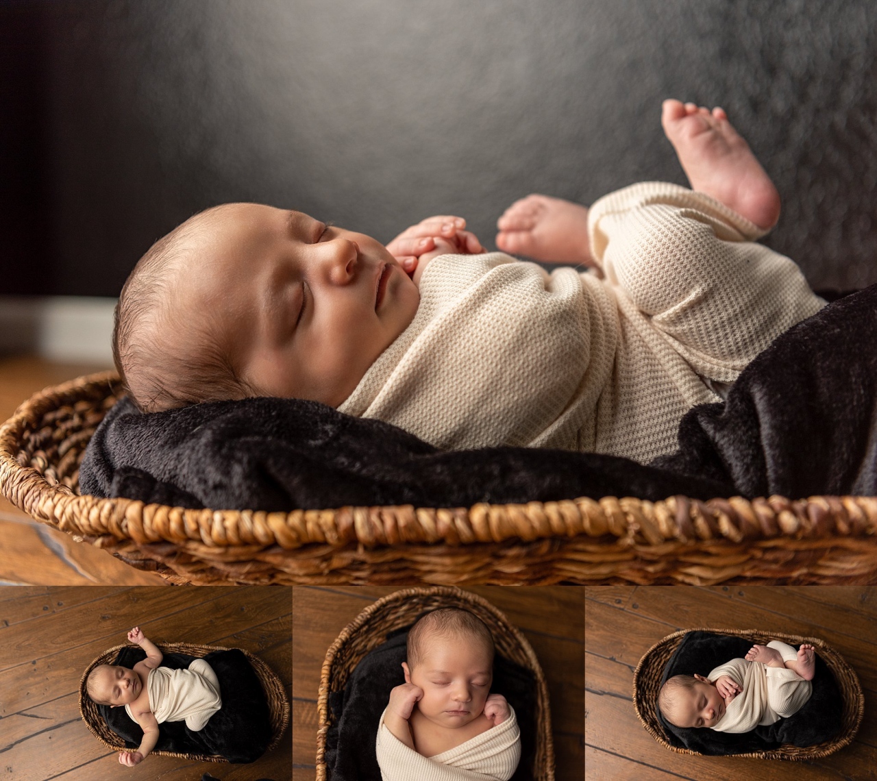 Harubin family of 4 newborn photos
